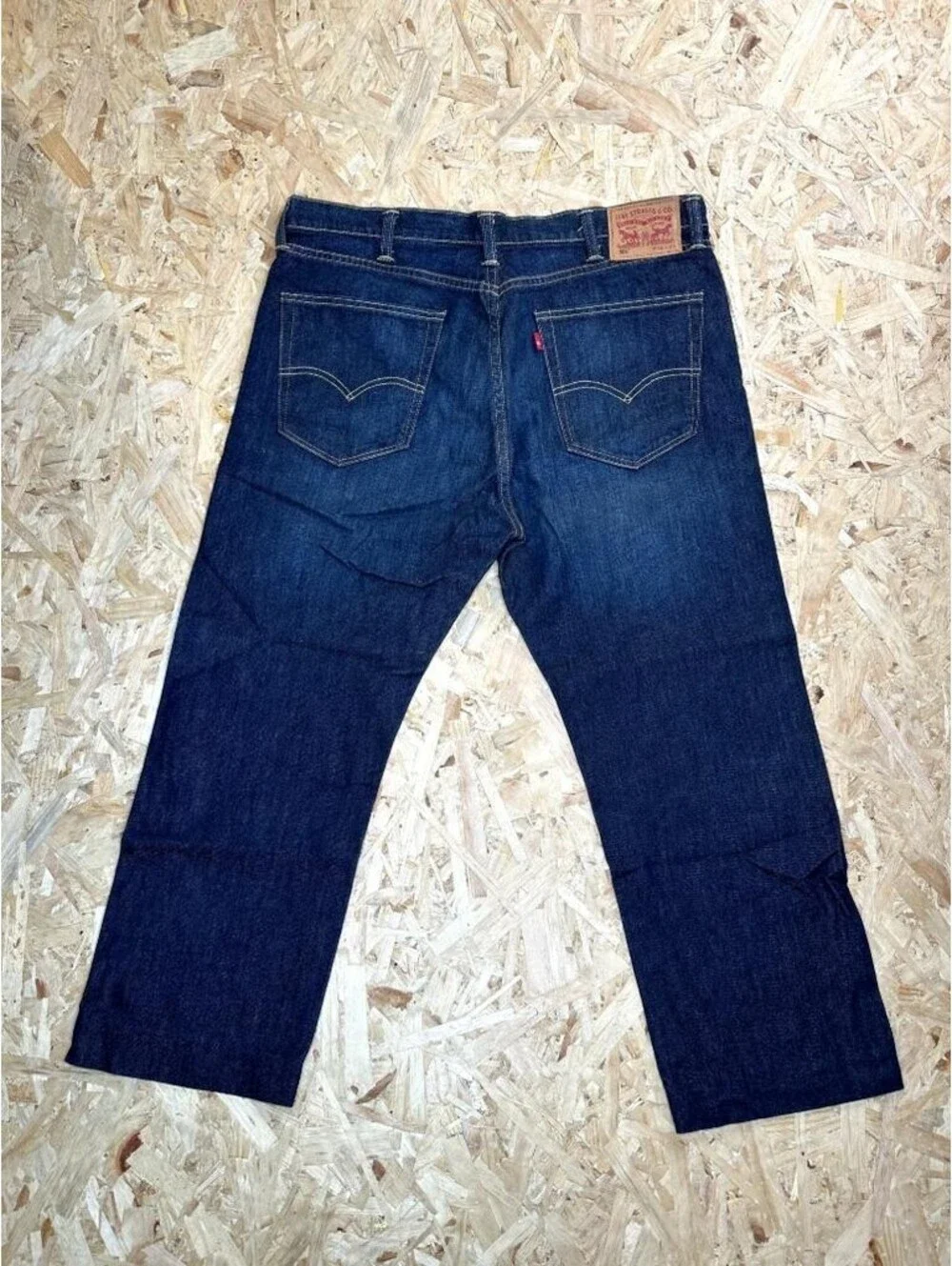 Levis 505 Regular Fit Jeans Mens 38x27 Blue Denim Straight Leg Pants